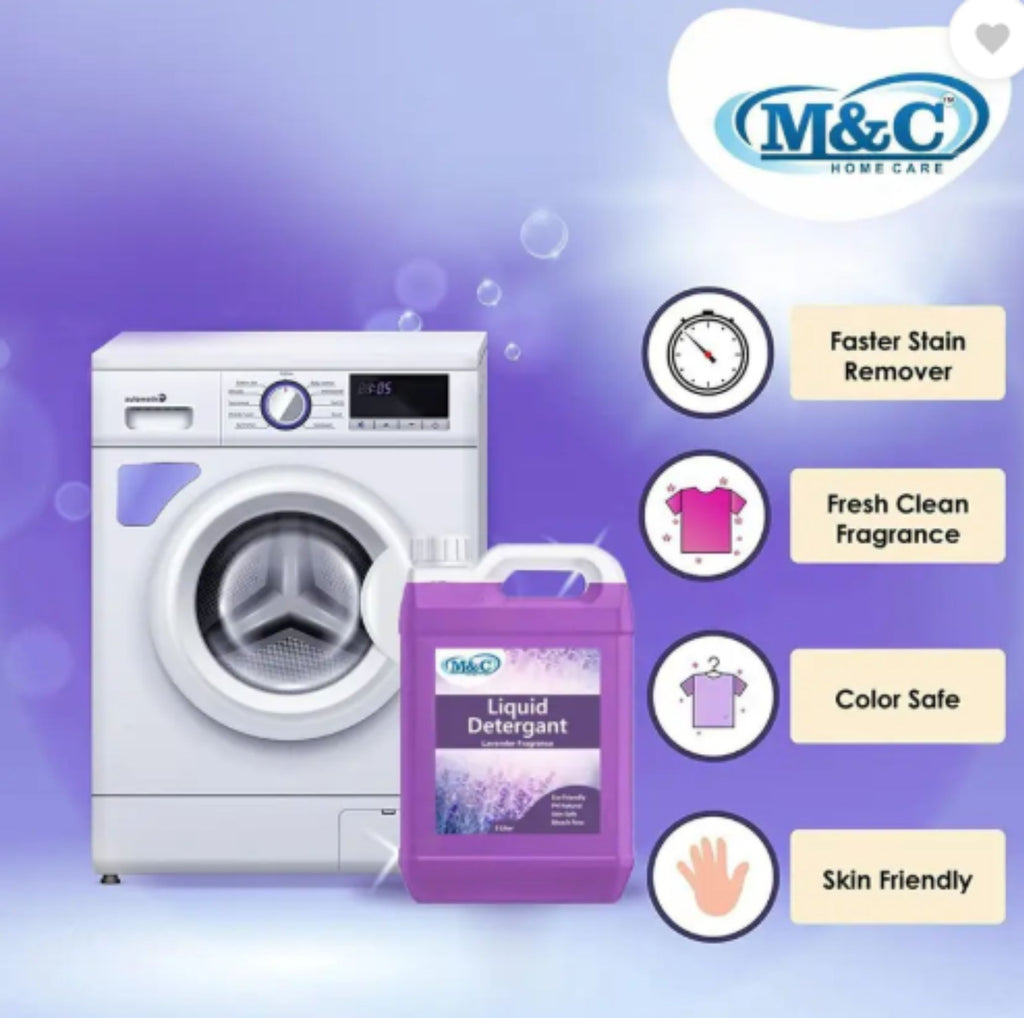 M&C Premium liquied Detergent N82 Lavender Liquid Detergent (5 L)