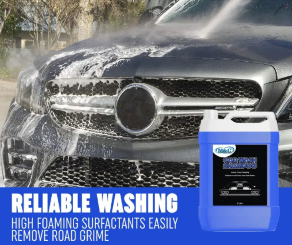 M&C Shampoo , PH Neutral Formula For Spot Free Cleaning With Extra Foam Booster. Car Washing Liquid (5000 ml)